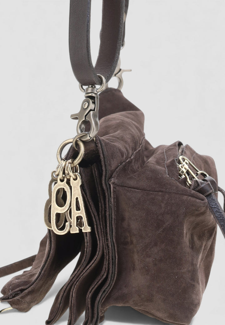 CARTERA MARGARET EBANO SUEDE