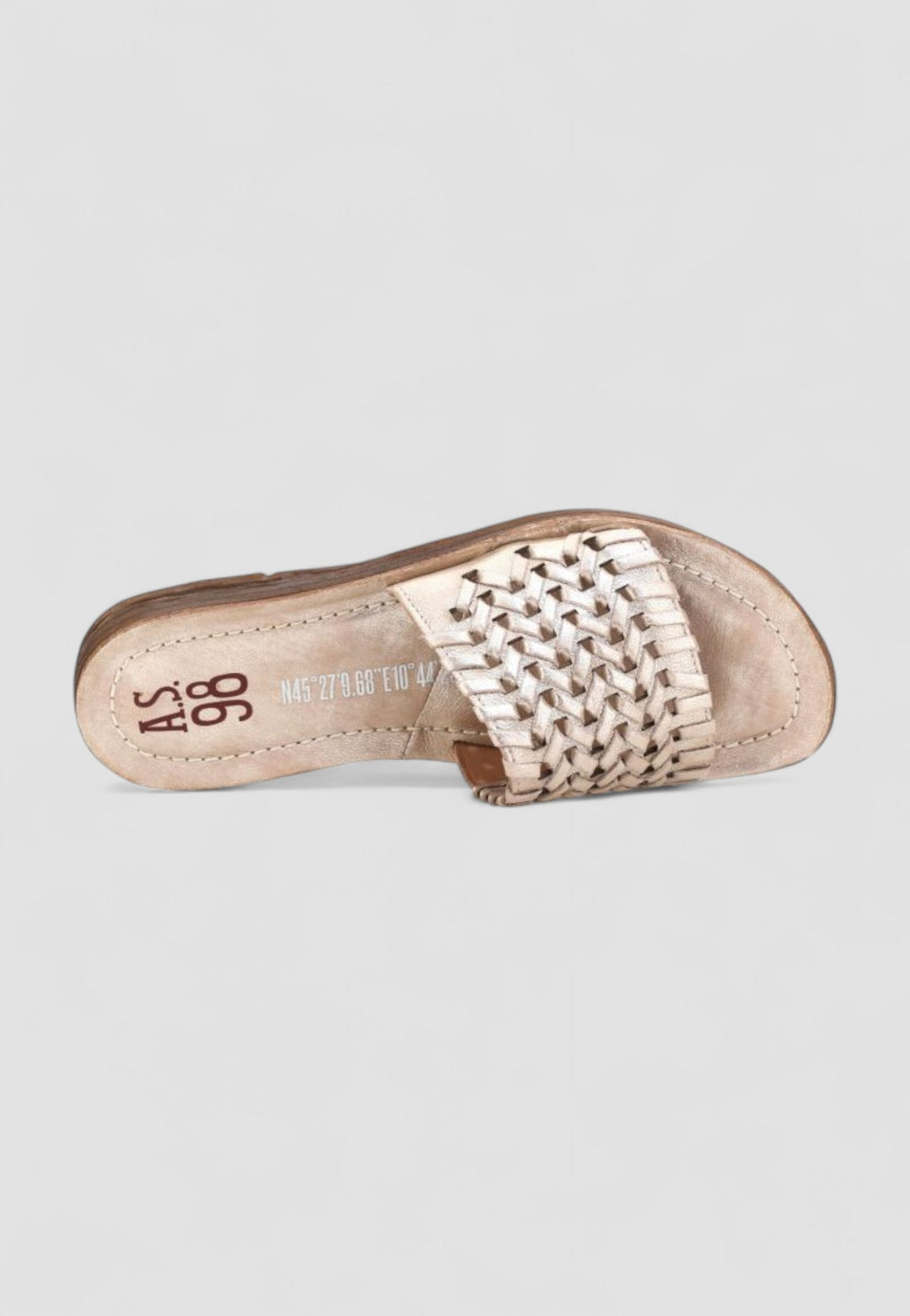 SANDALIA FLAT PLATINO
