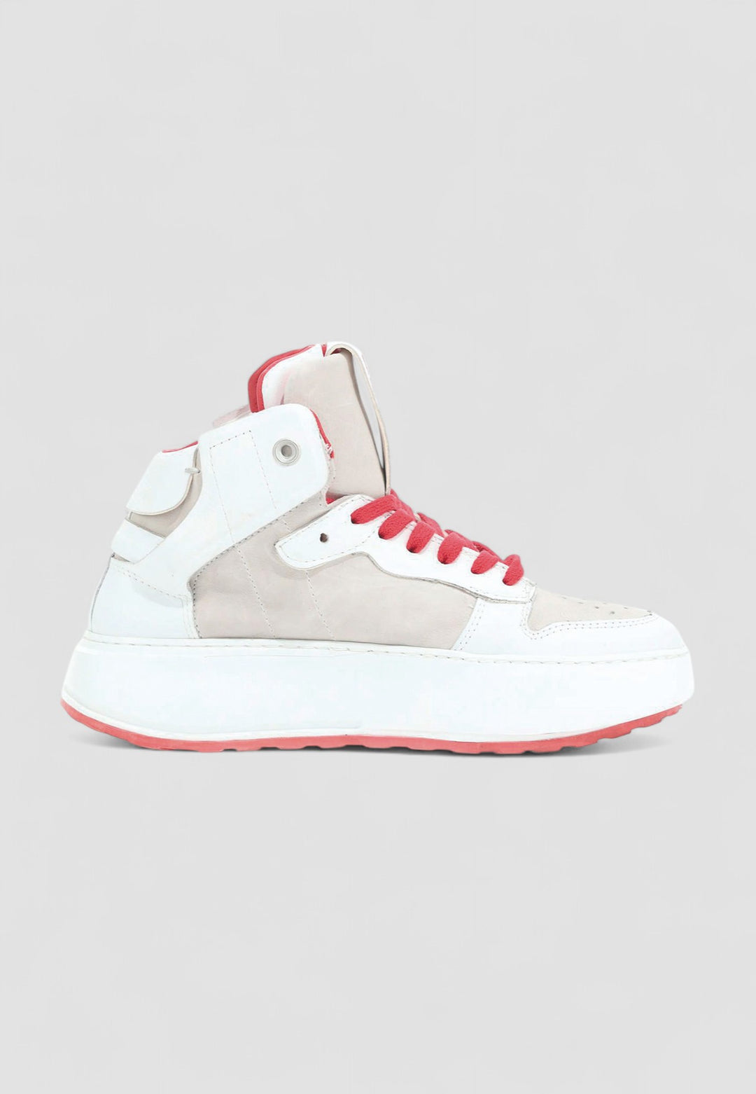 ZAPATILLA HIFI TOP BLANCO/ROJO