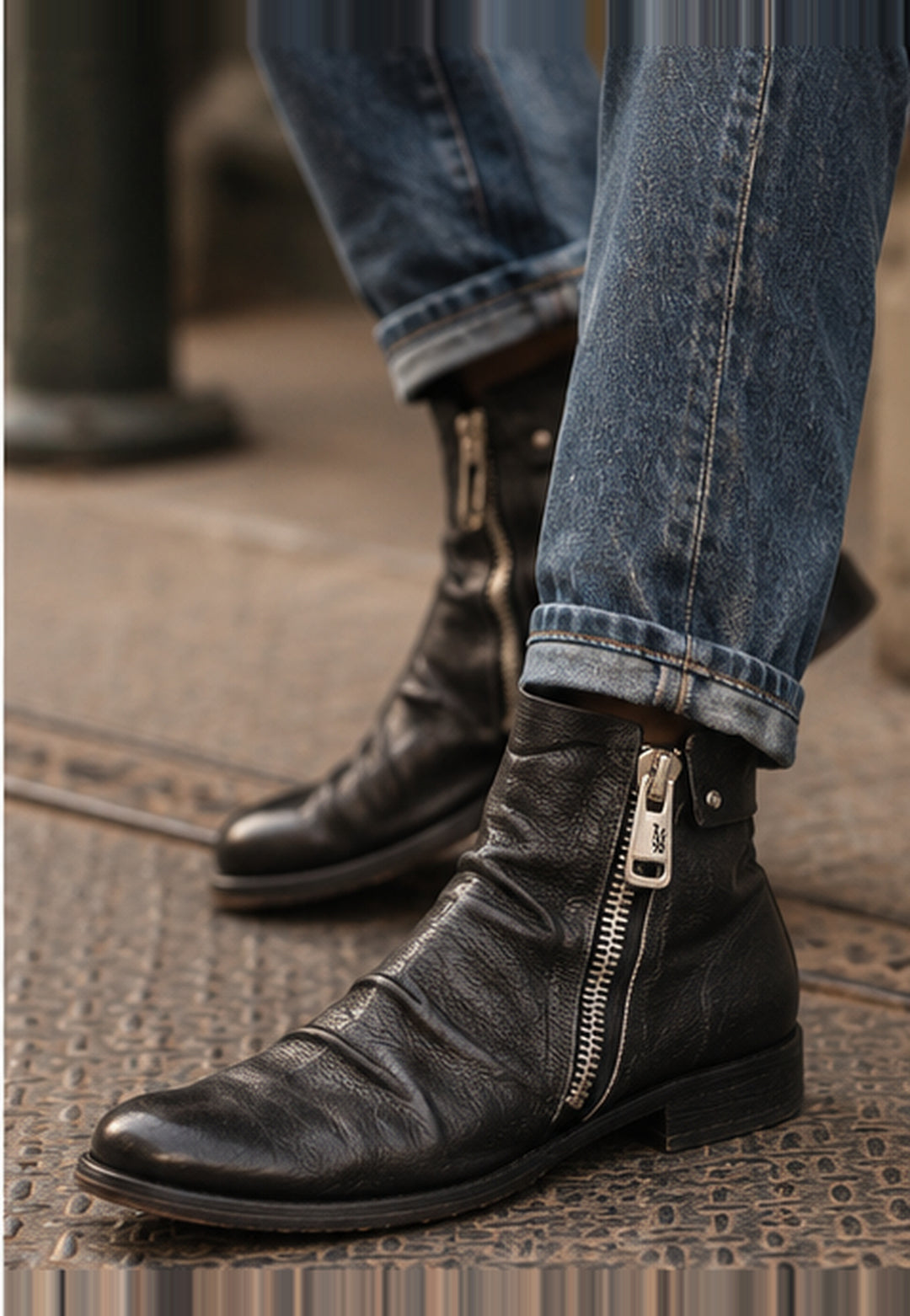 BOTIN ZIPPER NEGRO