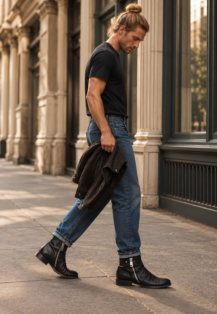 BOTIN ZIPPER NEGRO