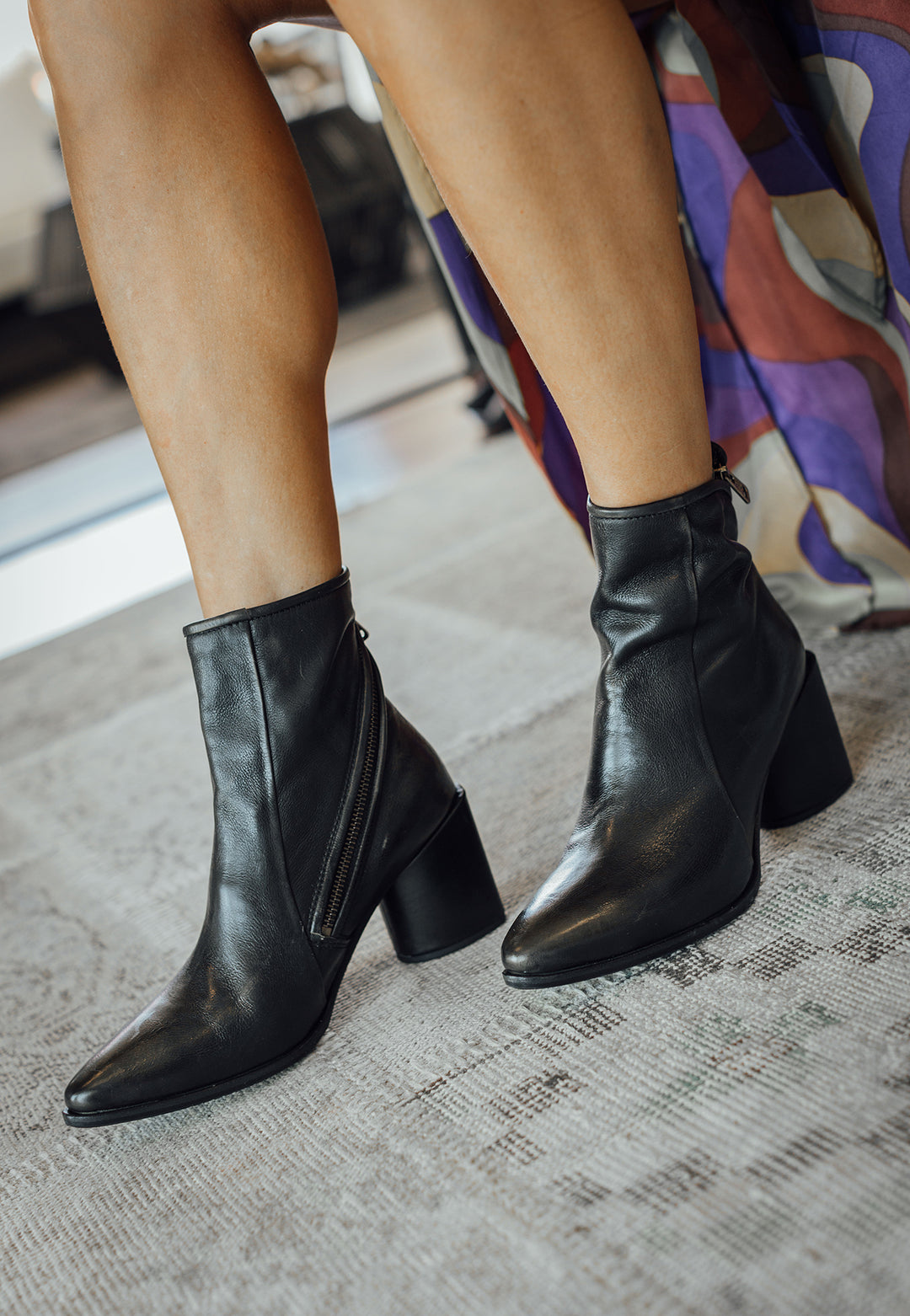 BOTIN ARETHA NEGRO DESGASTADO